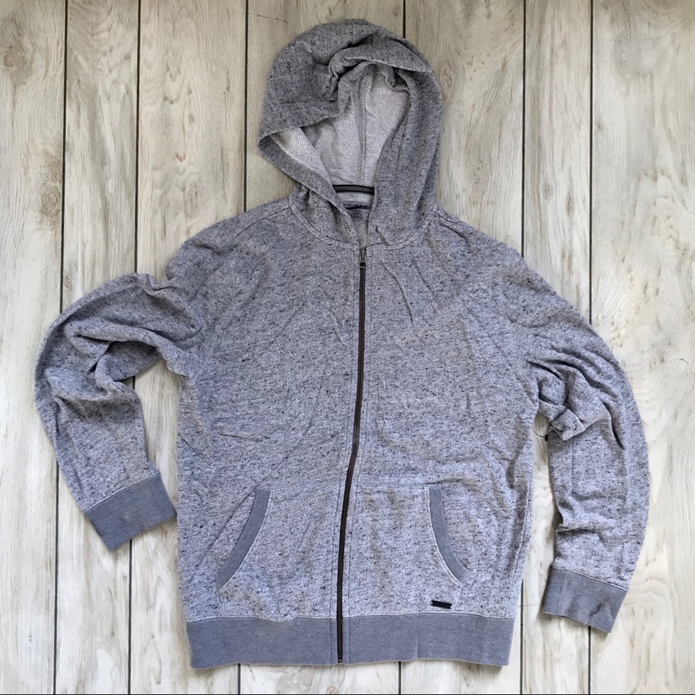Heather Grey Fleece Zip Up Hoodie